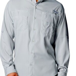 Columbia Men"s PFG Tamiami II Cool Grey Long Sleeve - NWT
